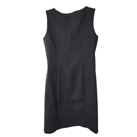 Chicos 2 Heather Grey Sequin Panel TALIA Sheath Sleeveless Dress L 12 - Picture 4 of 6